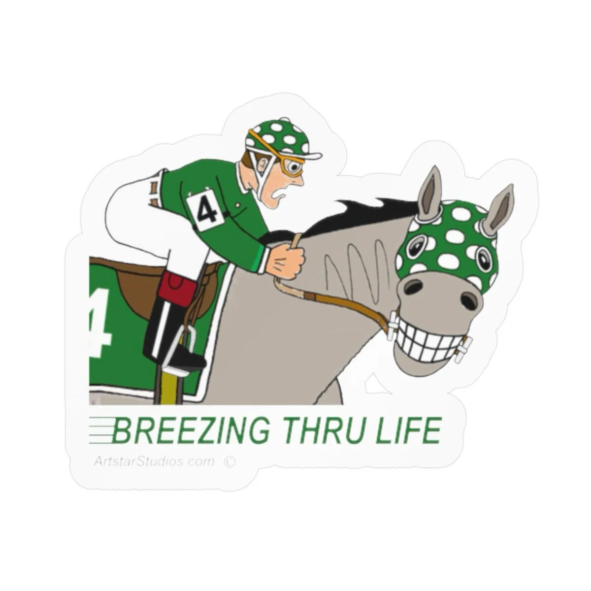 "Breezing Thru Life"  Kiss-Cut Vinyl Decals
