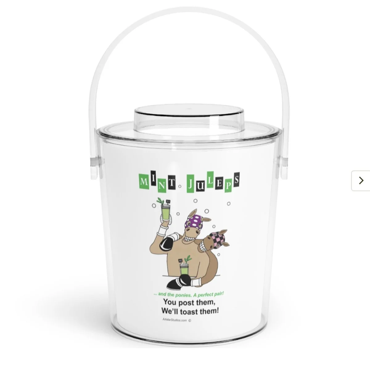 Mint Juleps, Ice Bucket with Tongs
