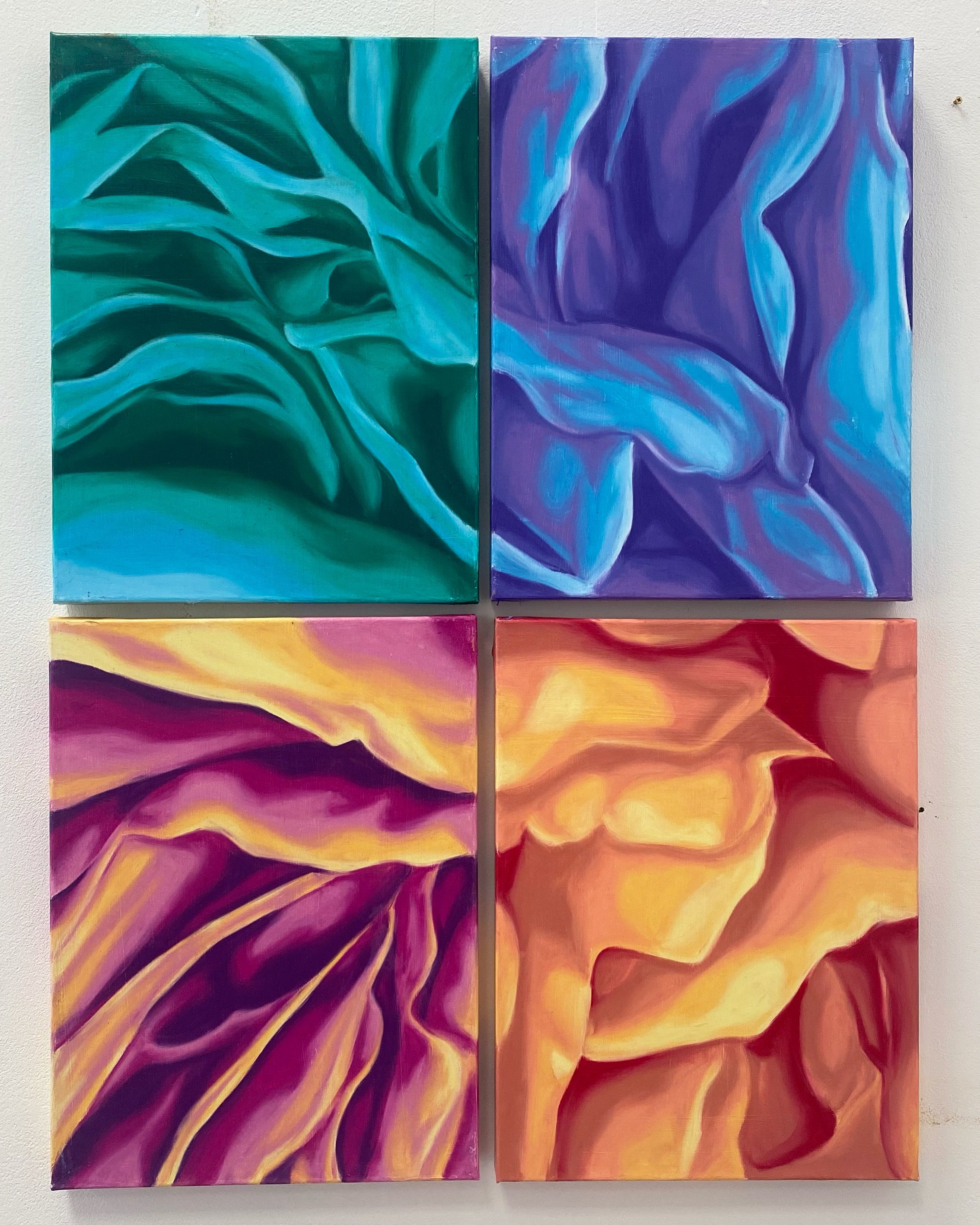 Series 4 (2025), Oil Pastels on Canvas, 12x16in