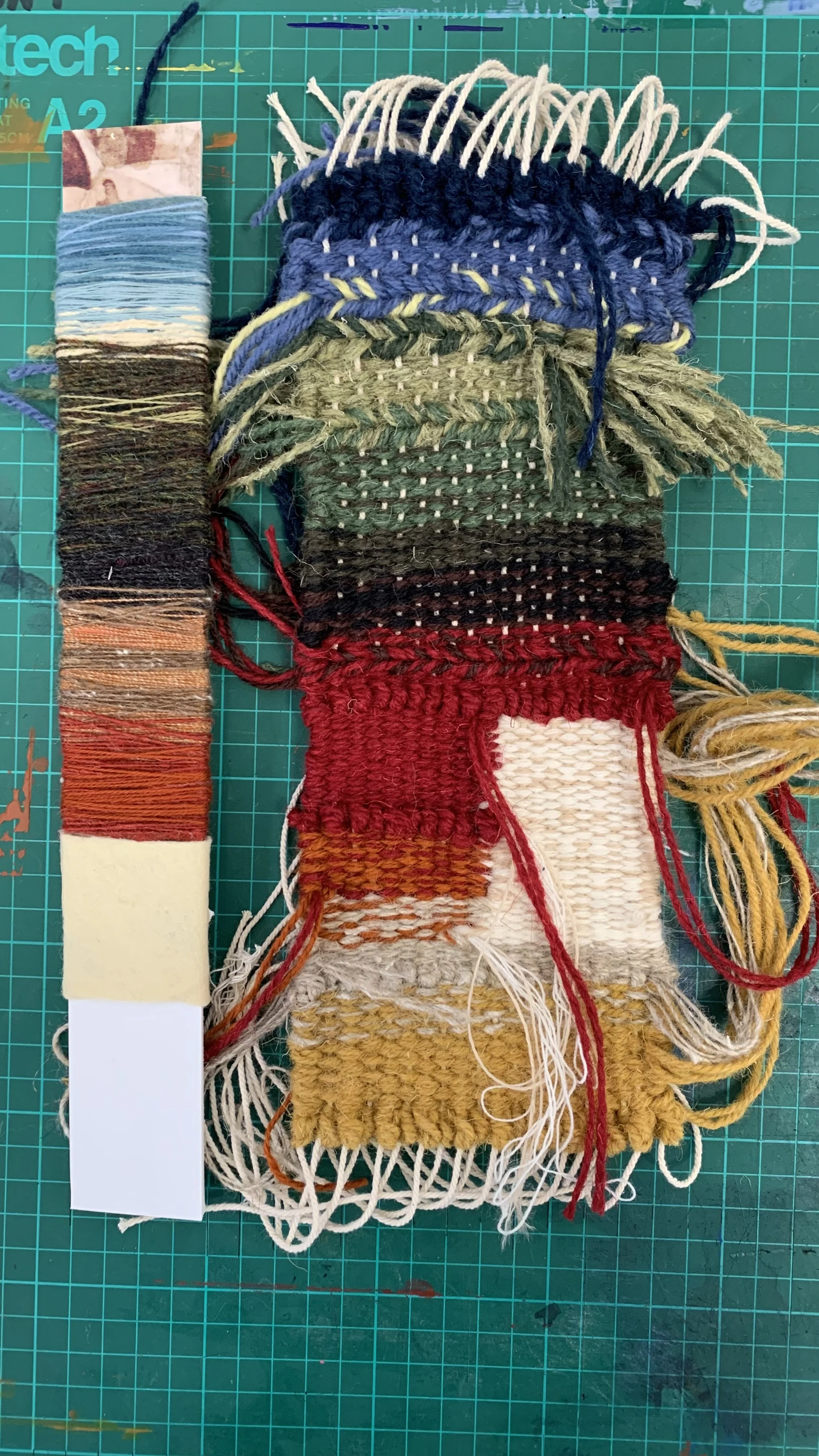 Scene (2024), Weaving, 16x32cm