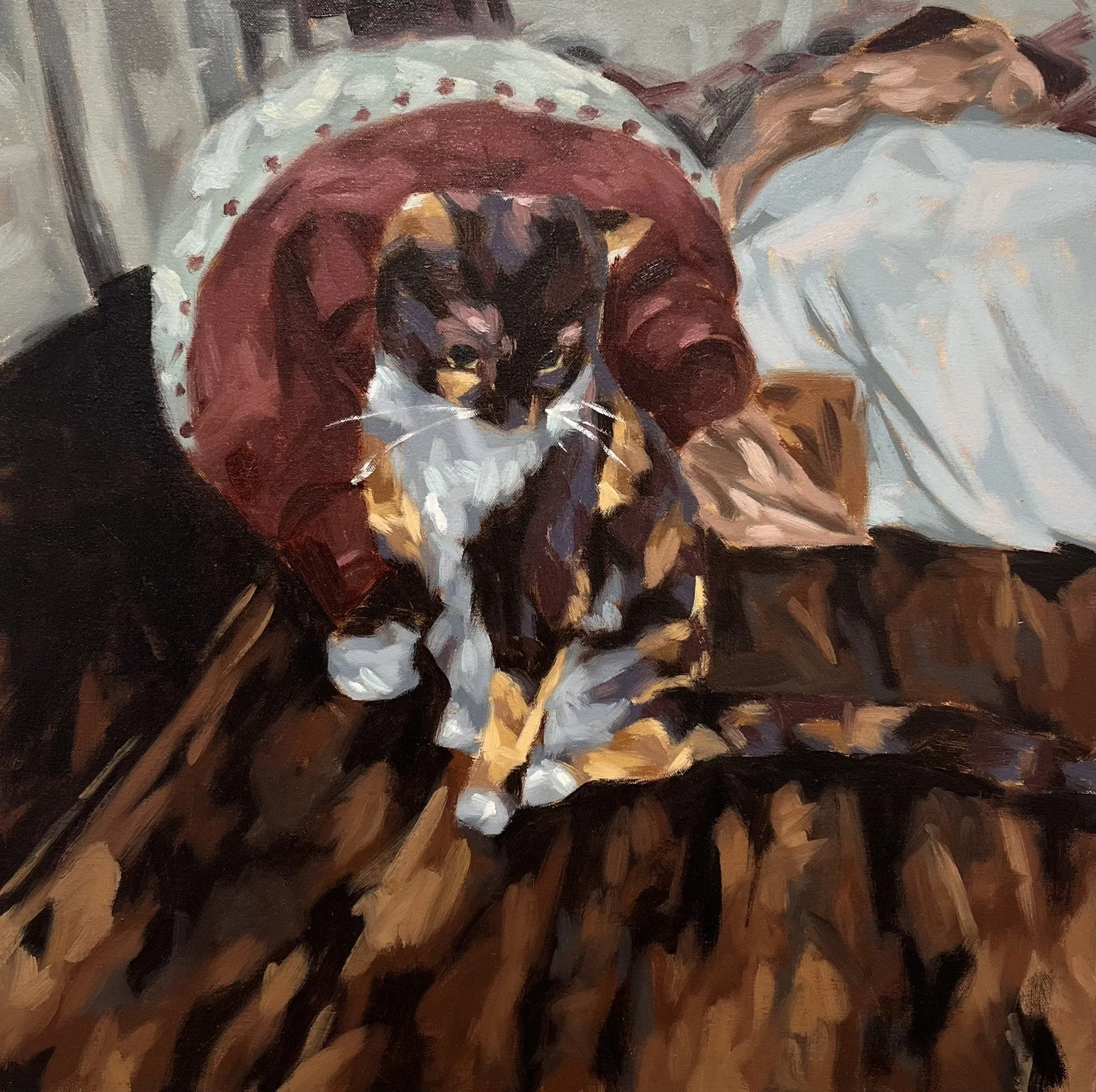 String (2025), Oil Paint on Canvas, 40 x 40 cm

