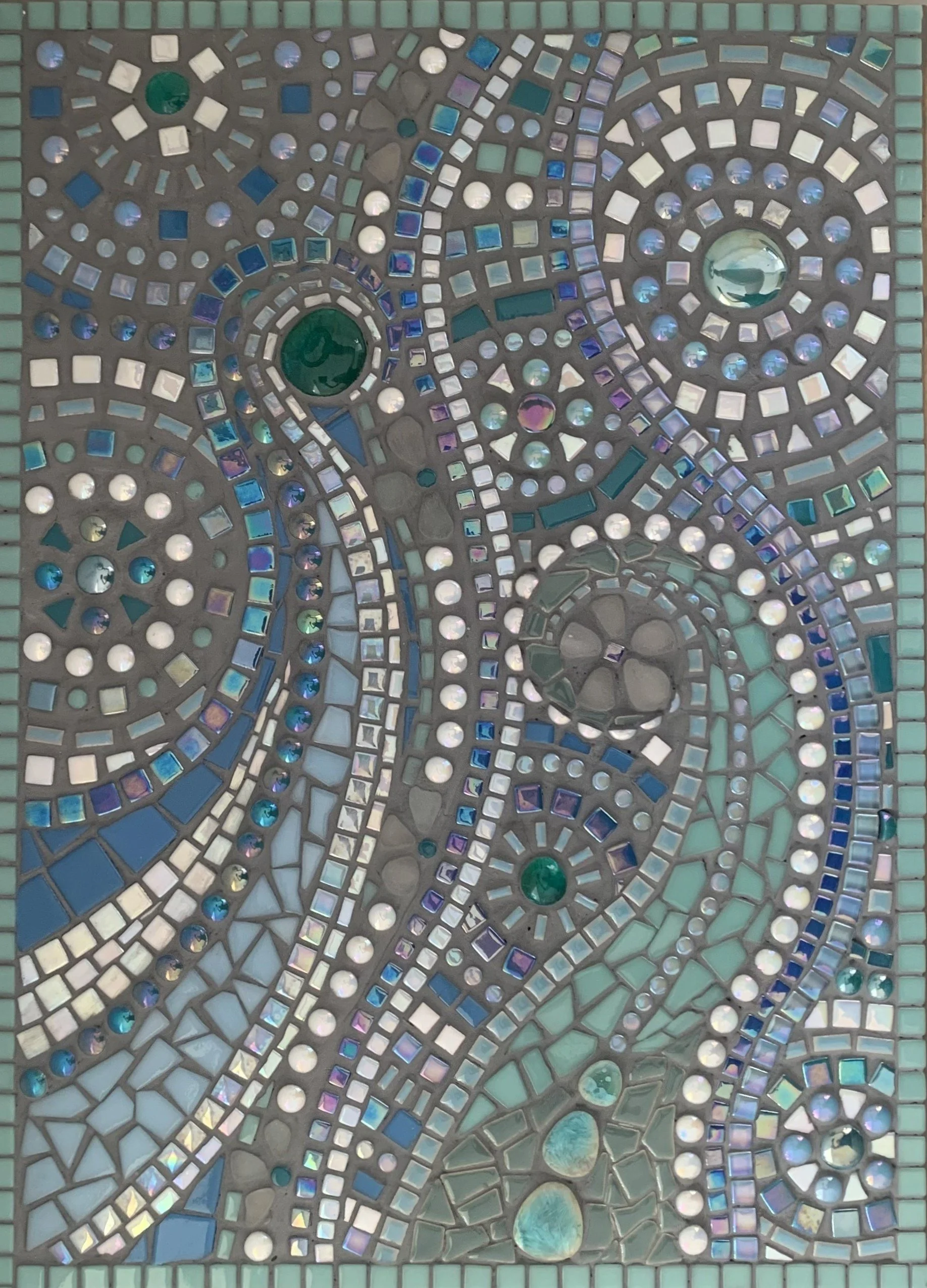 Untitled (2024), Mosaic on Wood, 53 x 40 cm