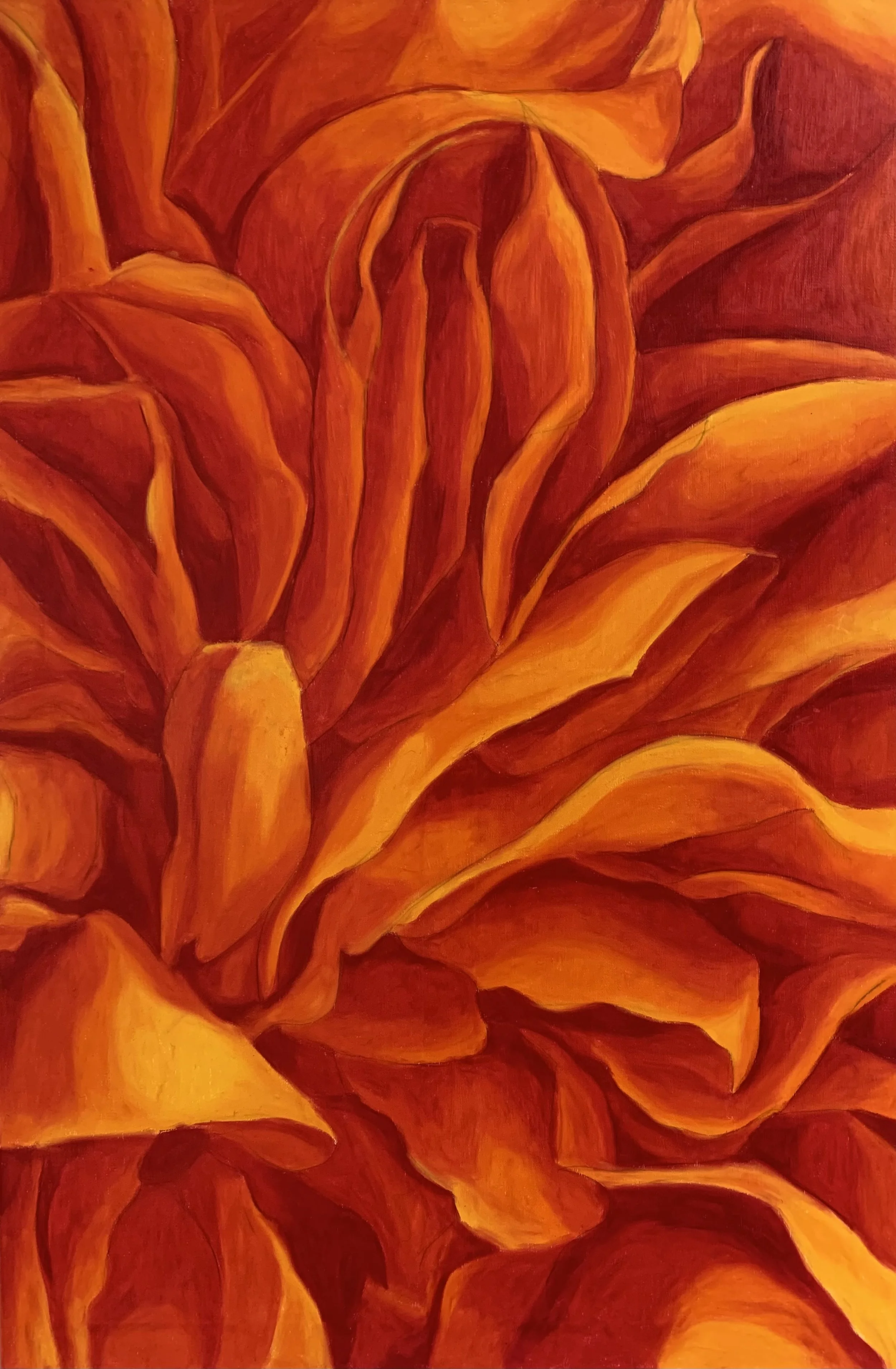 Life (2023), Oil Pastels on Canvas, 23x33in