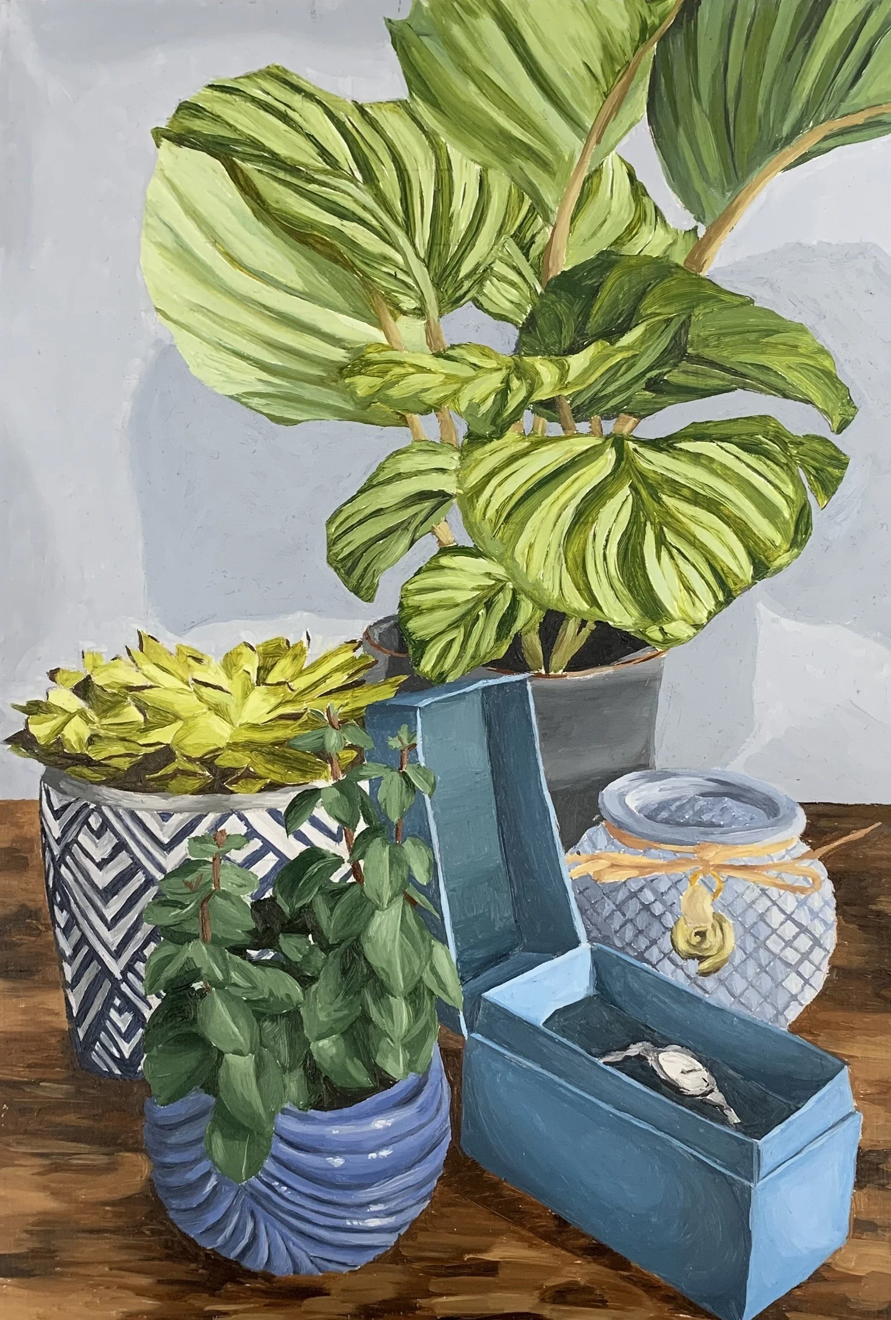 Still Life (2024), Oil Paint on Aluminium, 21x29.7cm