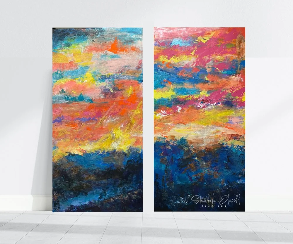 HoldingTheLight_oil_and_resin_40x40_Diptych_SharonElwell_2025_2.JPG