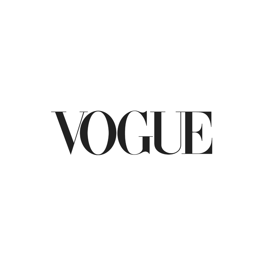 Black background with the Vogue logo in the center.