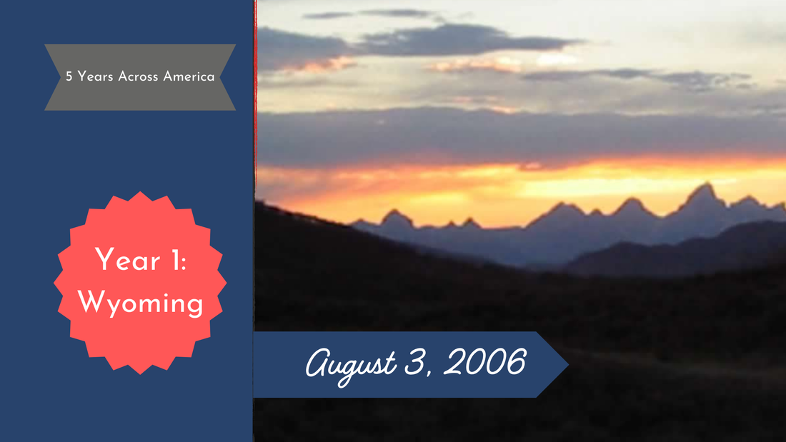 Sunset behind the Tetons
