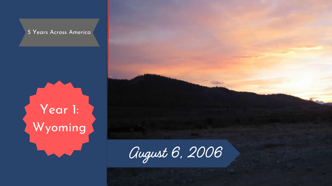 Sunrise over a Wyoming hill