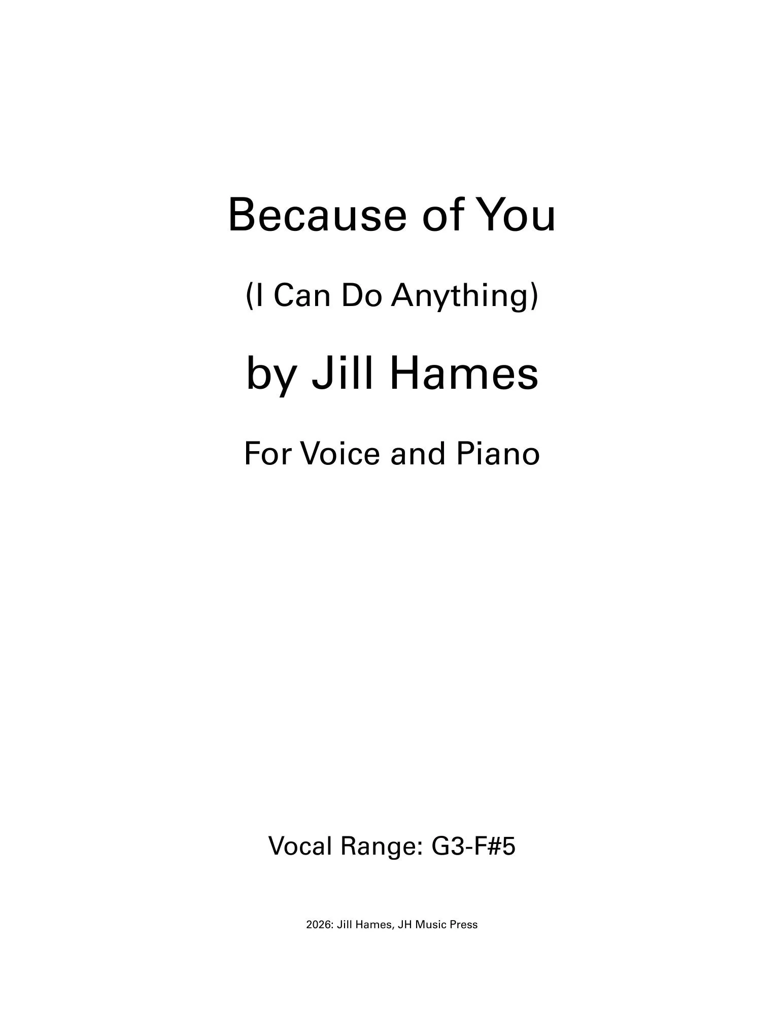 Because of You B Minor Voice Piano Jill Hames.jpg