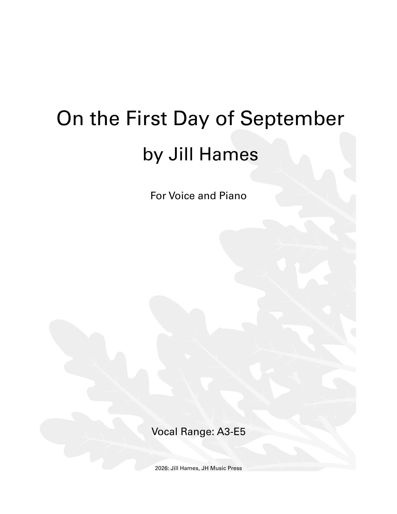 First Day of September Cover Page.jpg
