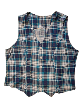 Casual Capsule Wardrobe: Blue Plaid Vest