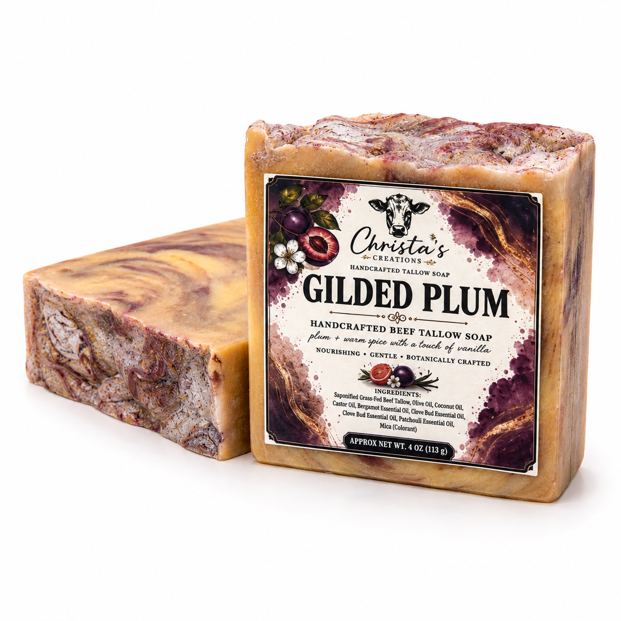 Gilded Plum Beef Tallow Soap
