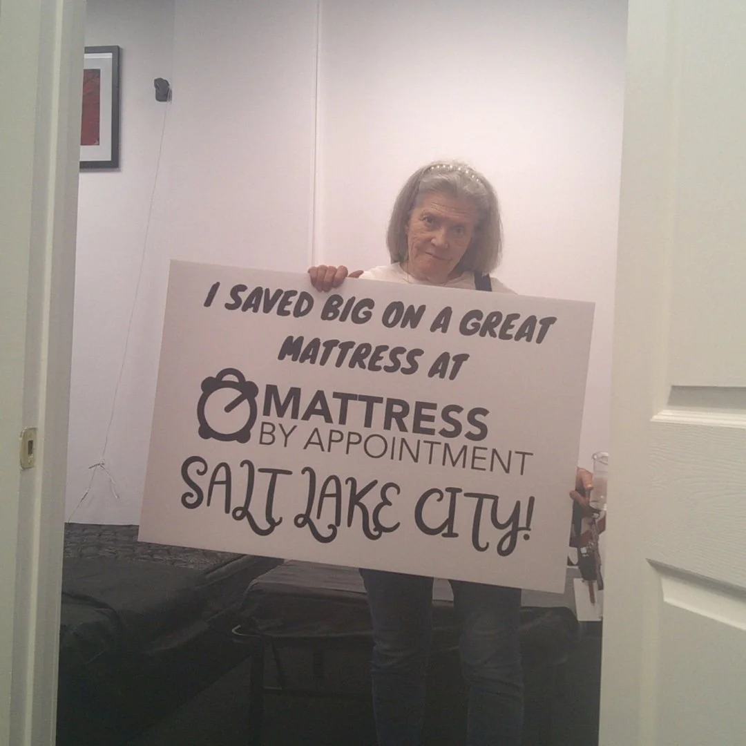 Happy Customer Presents Trust Sign