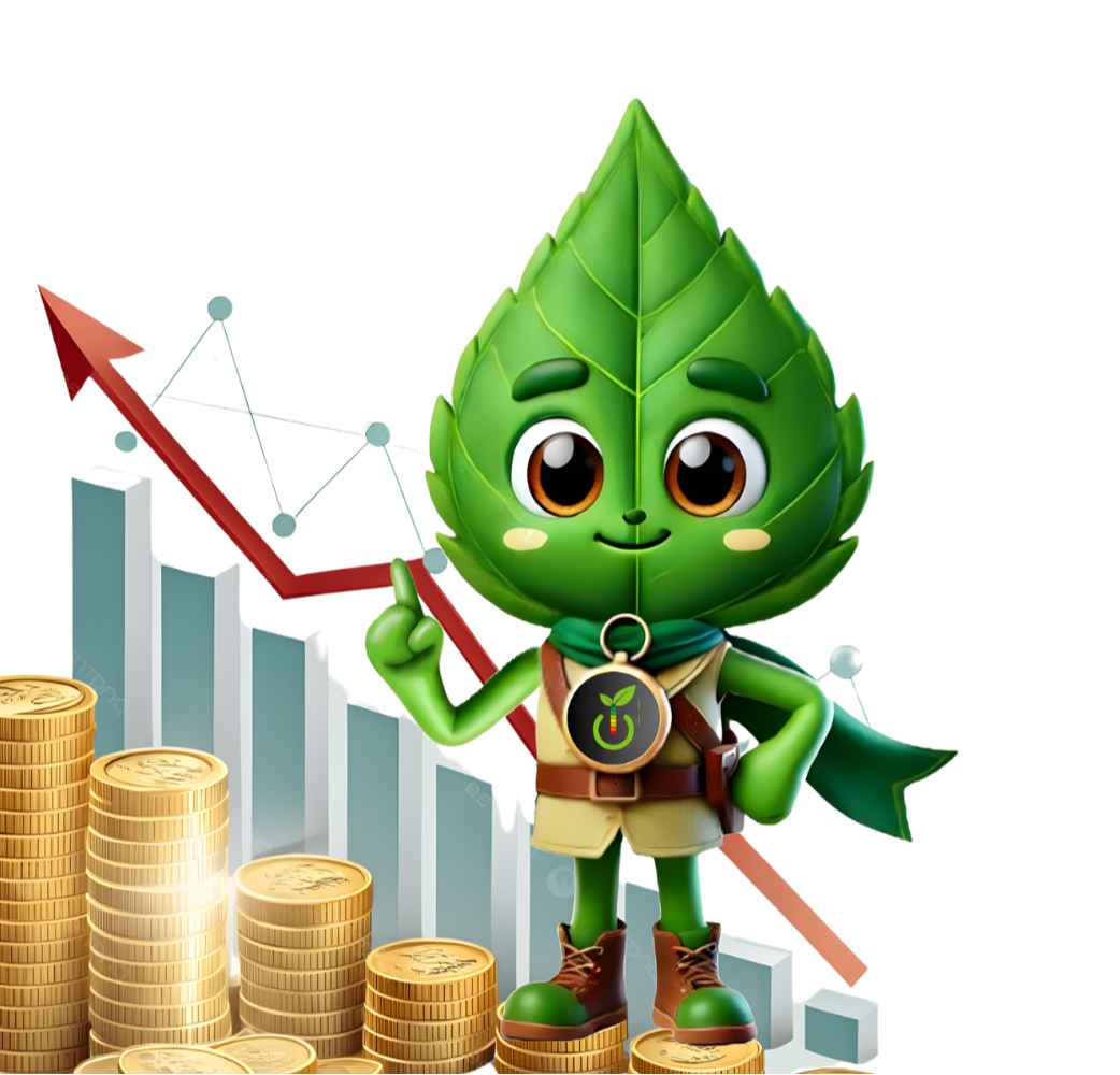 Mascot di EcoGreen Plus evidenziando risparmio energetico ed economico