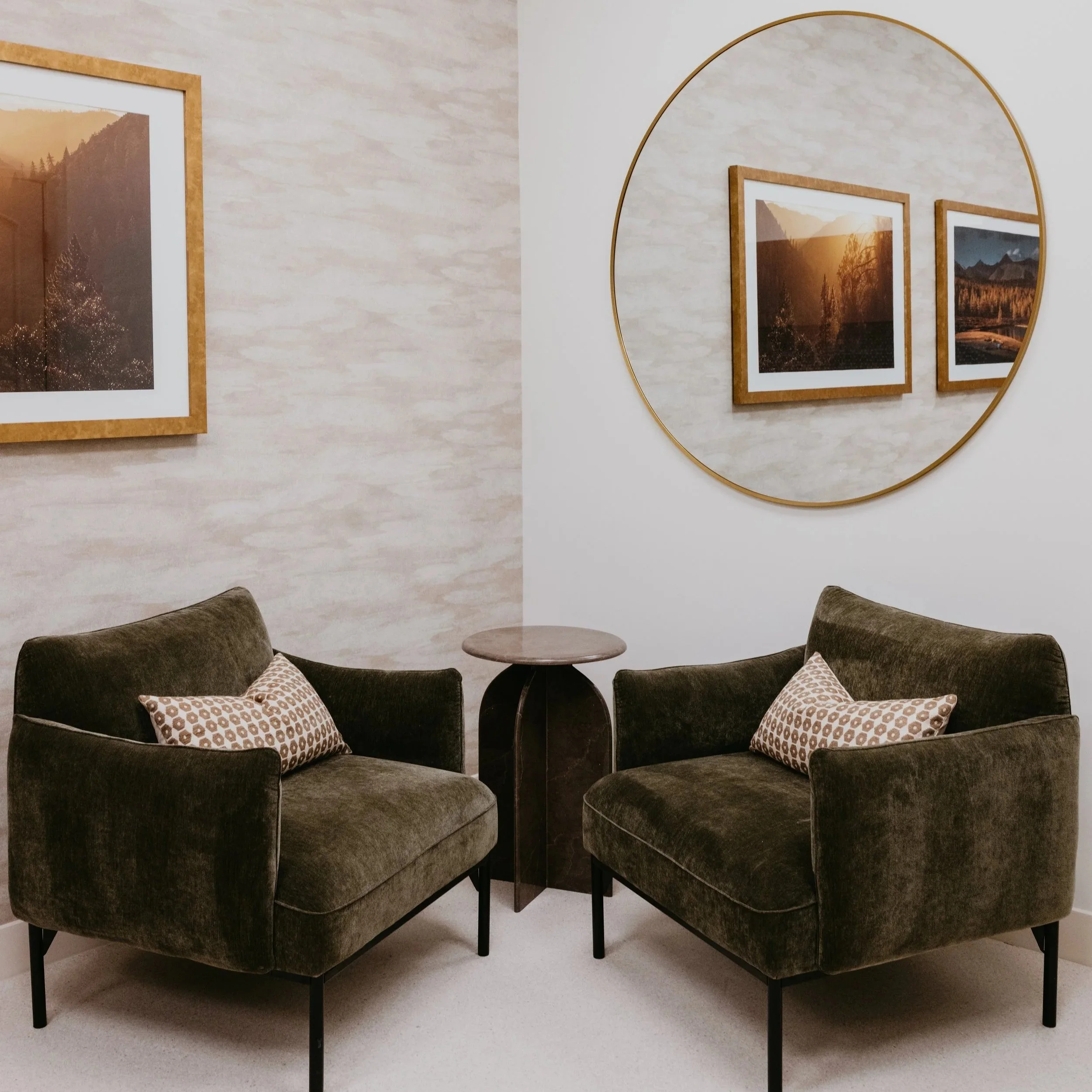 Modern consultation and lounge area at Estetica Wellness & Medspa in Las Vegas