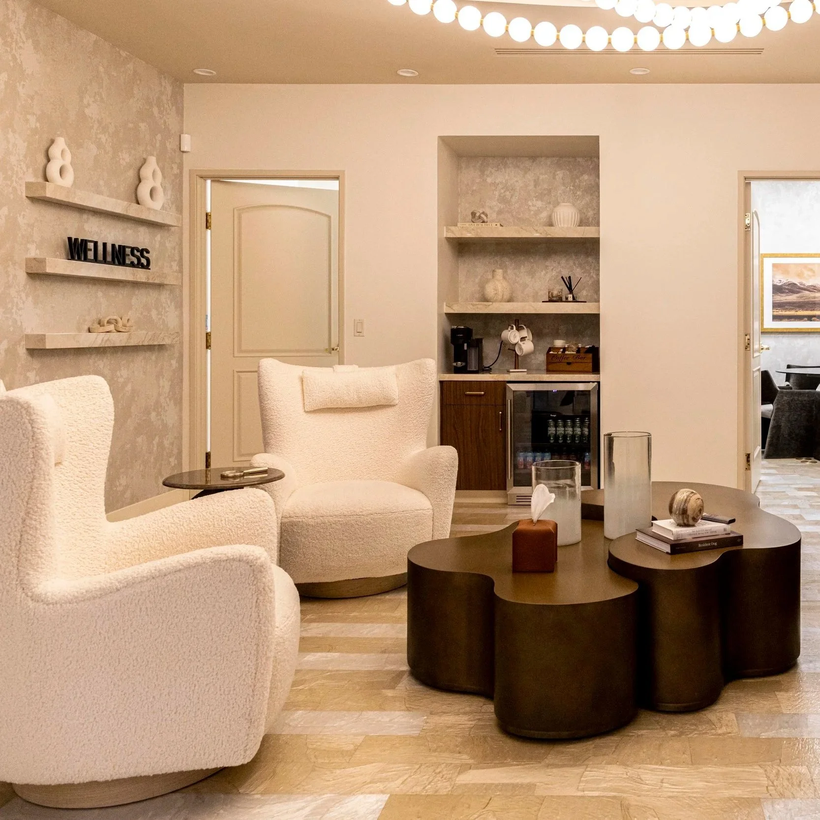 Luxury med spa and wellness clinic lounge at Estetica Wellness & Medspa in Las Vegas