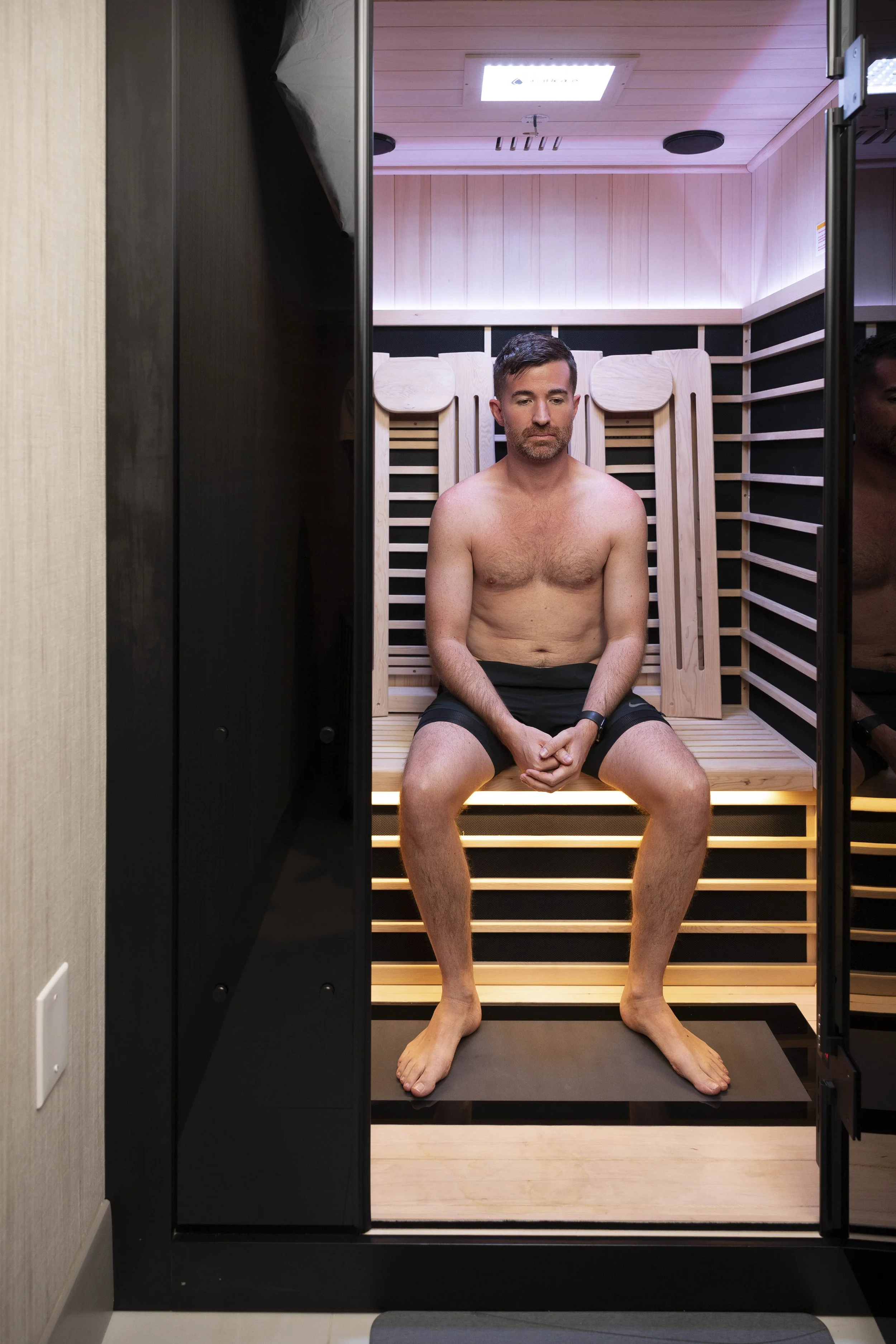 Infrared sauna for wellness and recovery at Estetica Wellness in Las Vegas