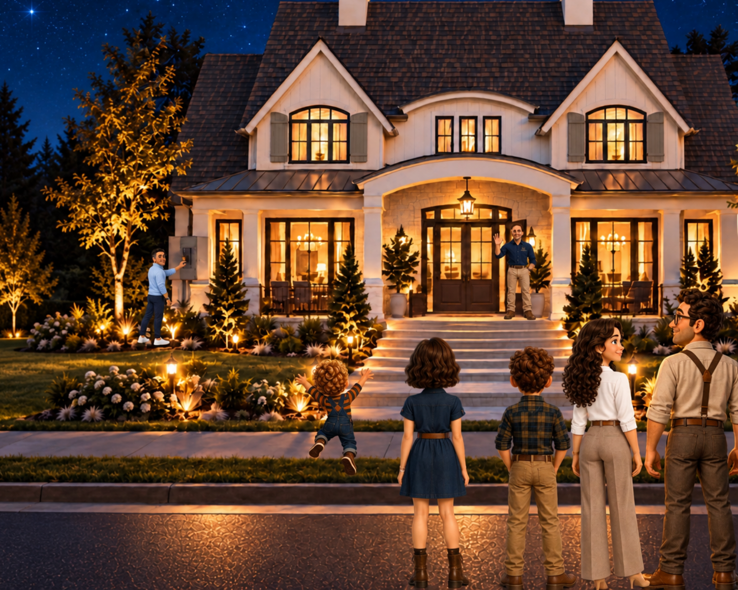 LIGHTING YOUR LEGACY. There's something magical about seeing your new home illuminated for the first time. Gather your family just after dark and watch as we turn on the lights, revealing the beautiful home you've watched come to life.