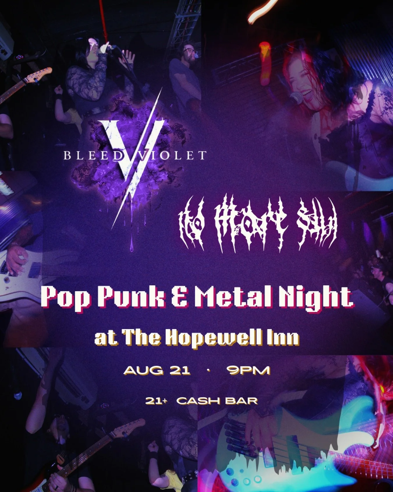 We are going to be doing a show with our friends @bleedvioletofficial at the Hopewell Inn on August 21st for a fun night of pop punk and metal! Come join us!!!

No Cover! Music is at 9pm
Cash bar, 21+ only

#hudsonvalleypunks #eventsnearme #hudsonval