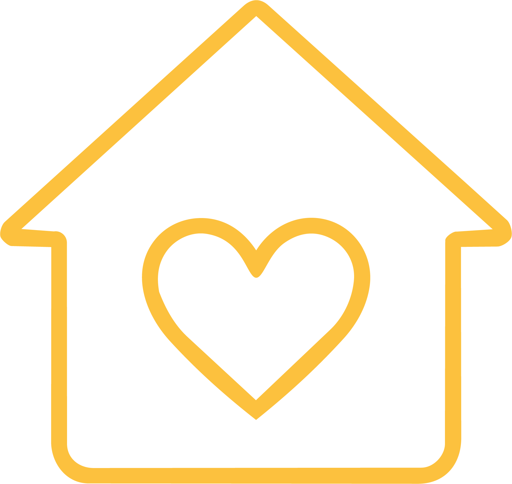 Icône d'un symbole d'alertenvironnementale, jaune sur fond transparent.