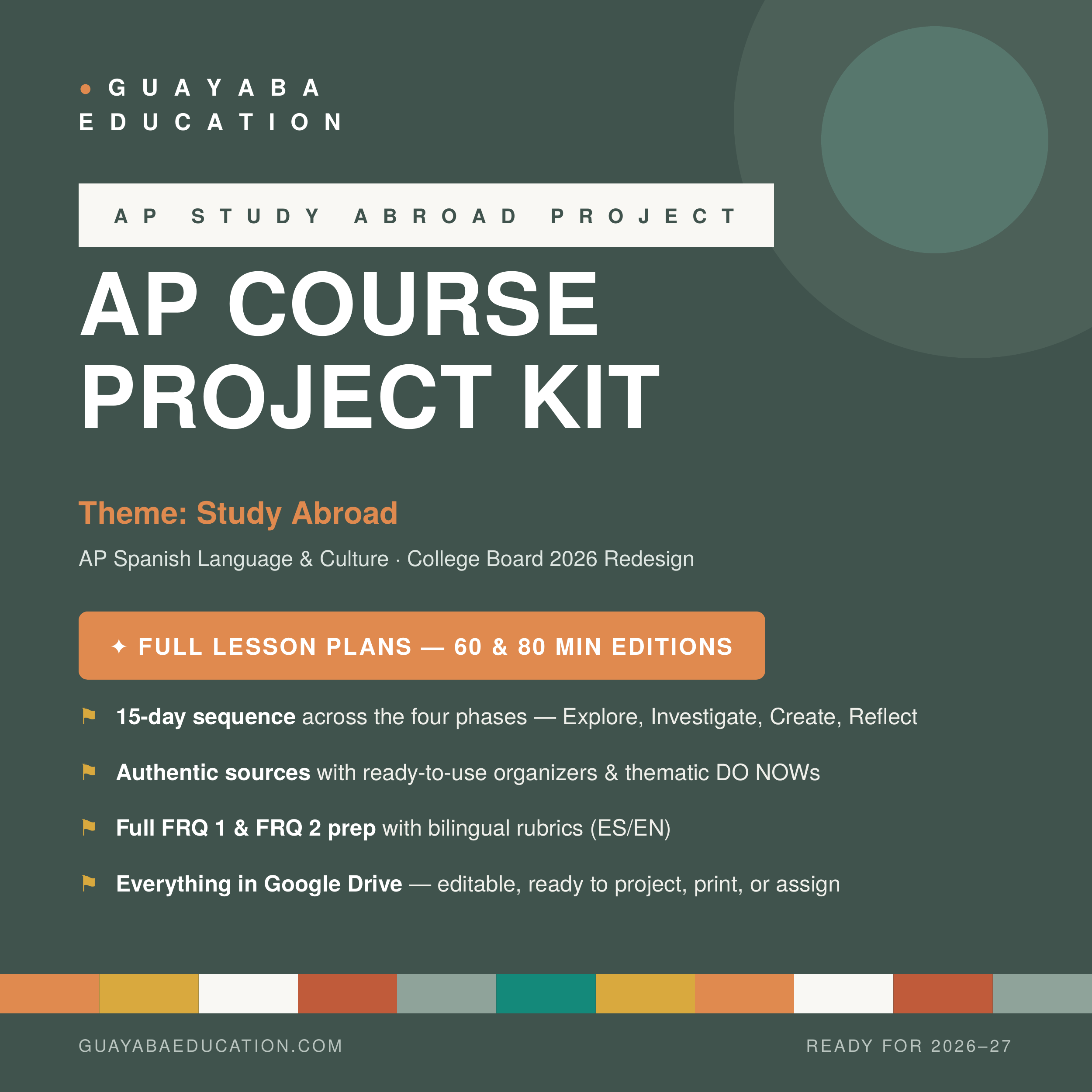 NEW AP STUDY ABROAD Project - AP SP LANG (15 days of instruction)