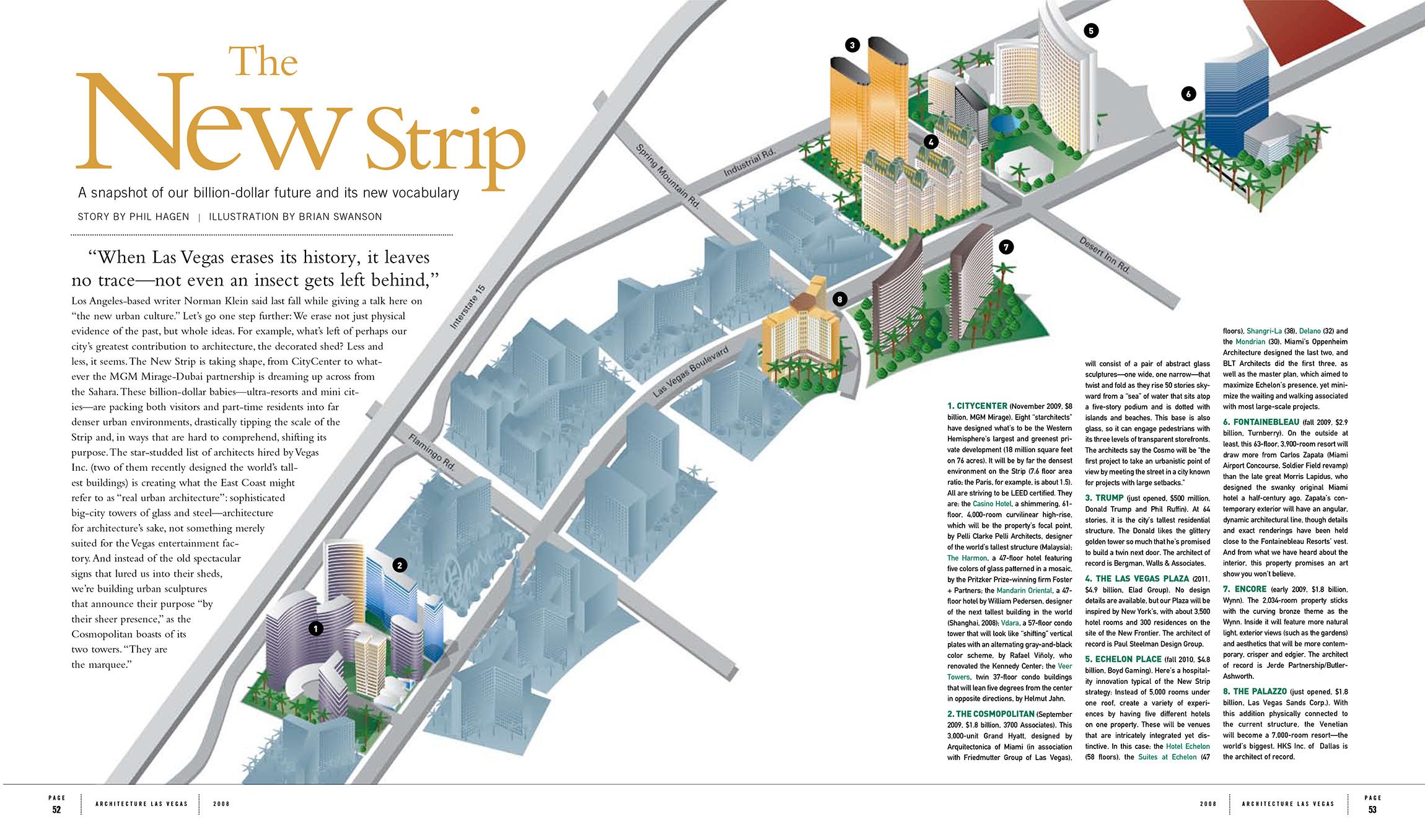 architectural view of las vegas strip