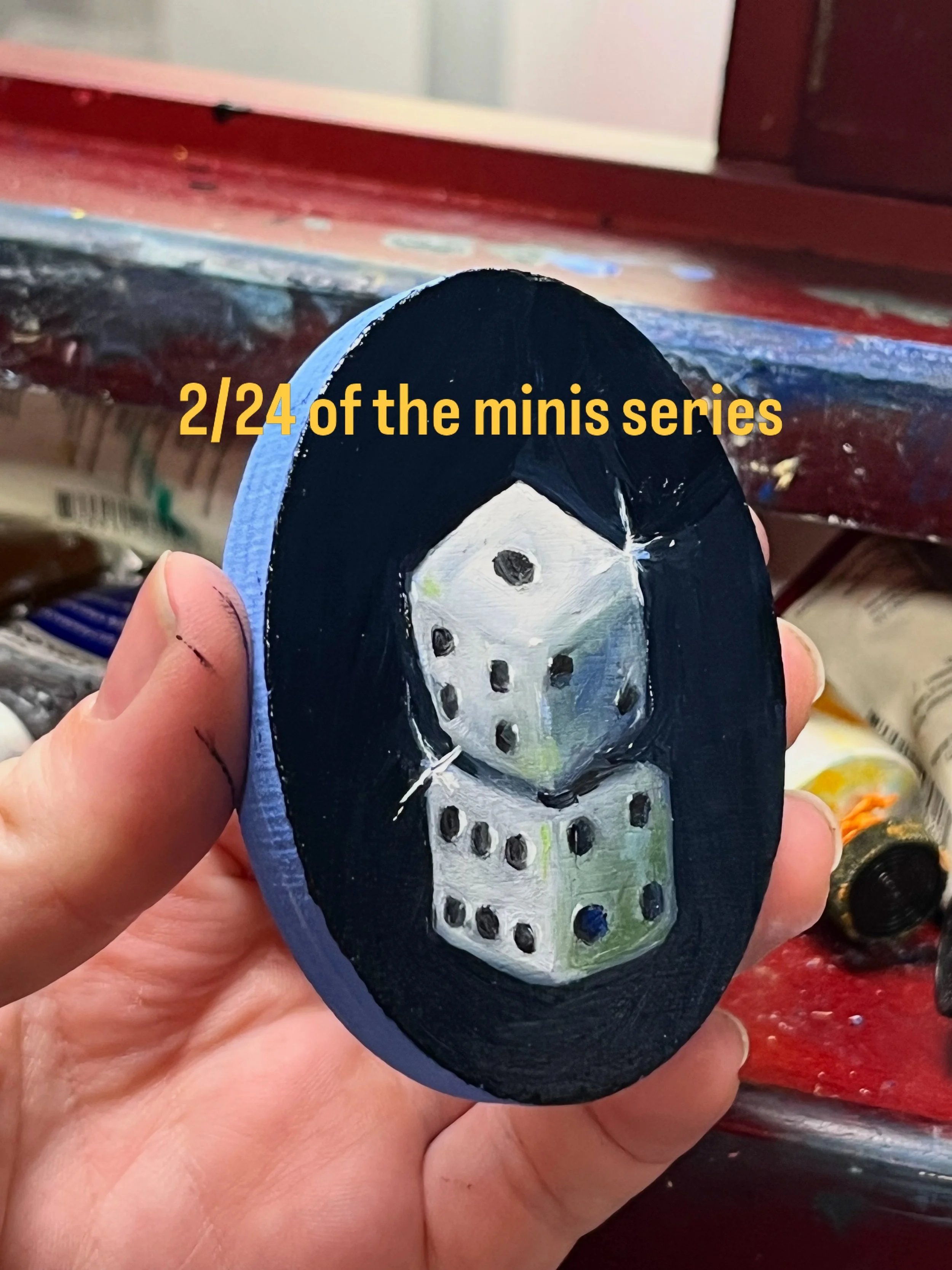 I am starting a series of 24 lil tiny oil paintings just to challenge myself to paint every day! 
comment what should I paint next
#oilpainting #tinyart #artist #artseries