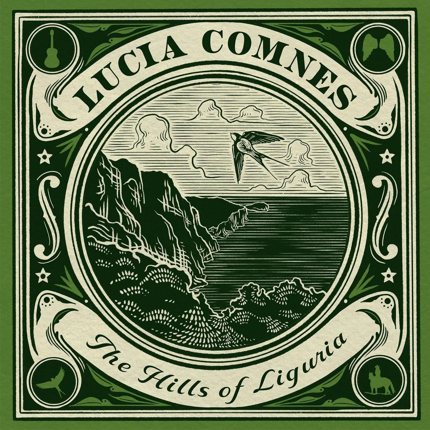 Earlier this year, I had the pleasure of creating these four single covers for @luciacomnes , inspired by her beautiful fiddle and vocal melodies. Thank you, Lucia, for trusting me with these designs and collaborating on them. The artwork is inspired