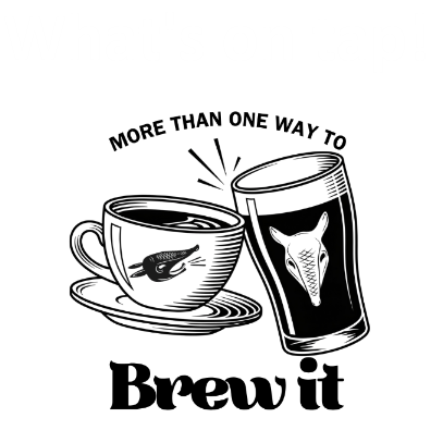 Text that says 'What's on tap!' at the top of the image.