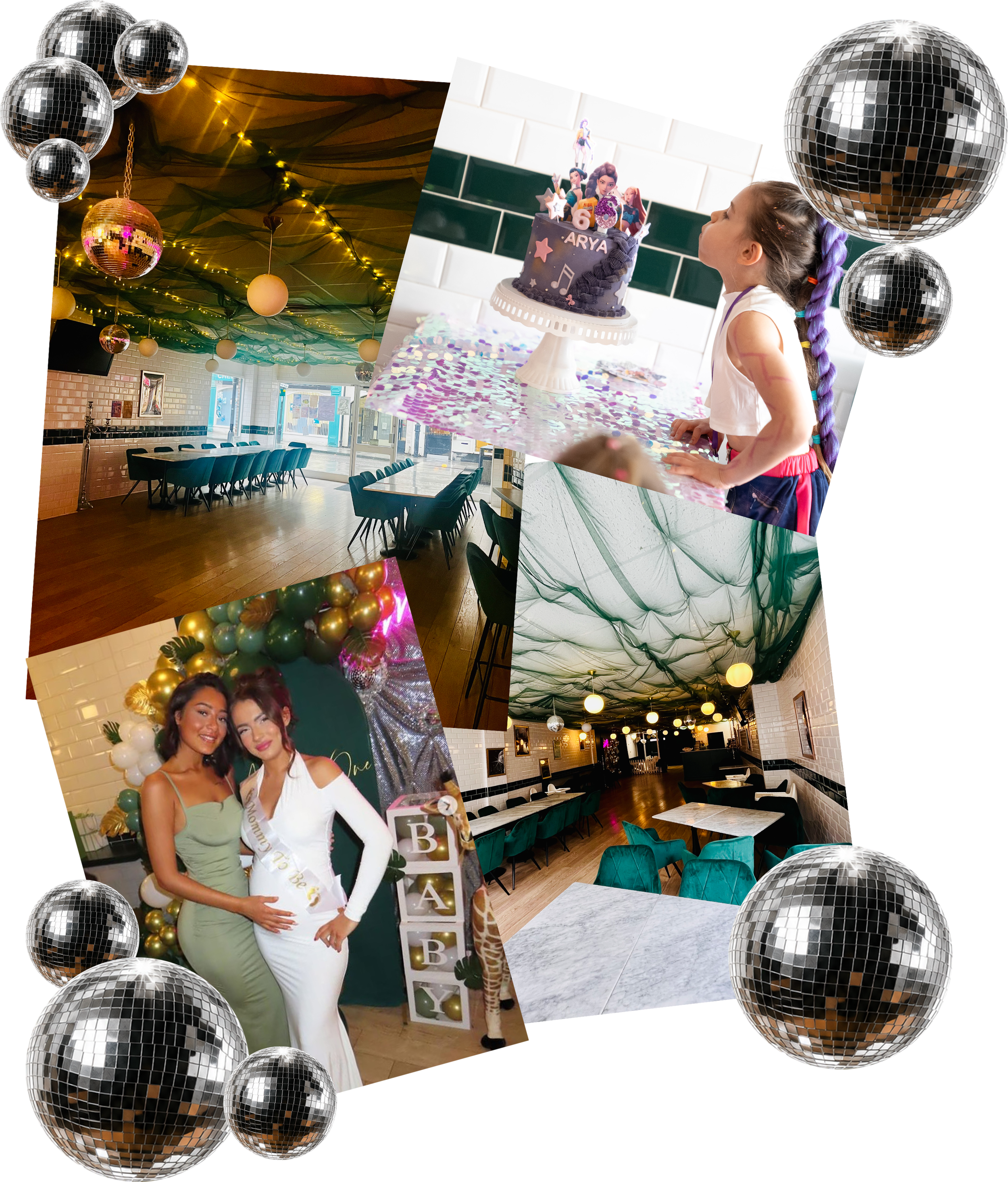 Collage of pictures at emeralds