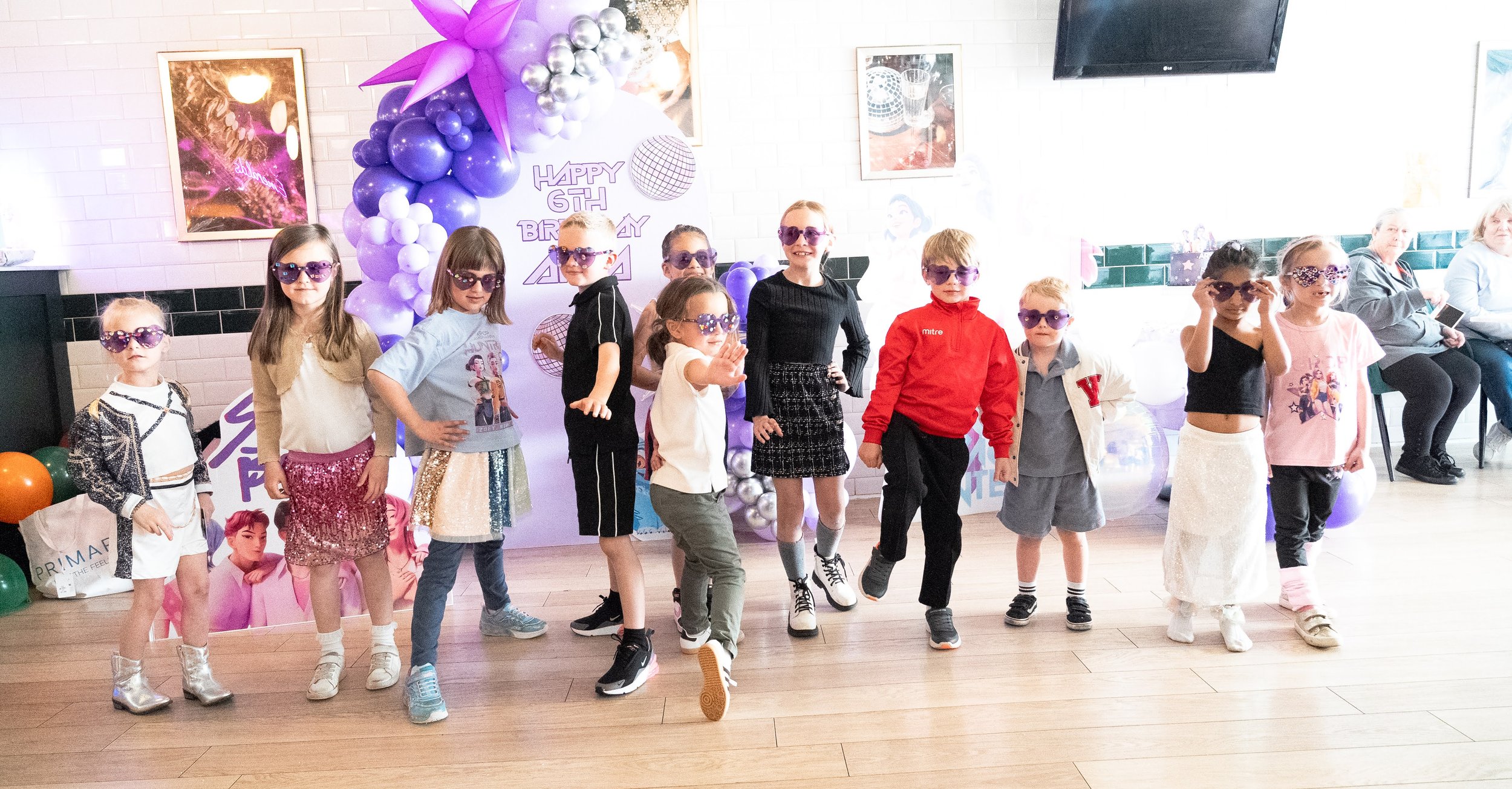 Group of children at a birthday party