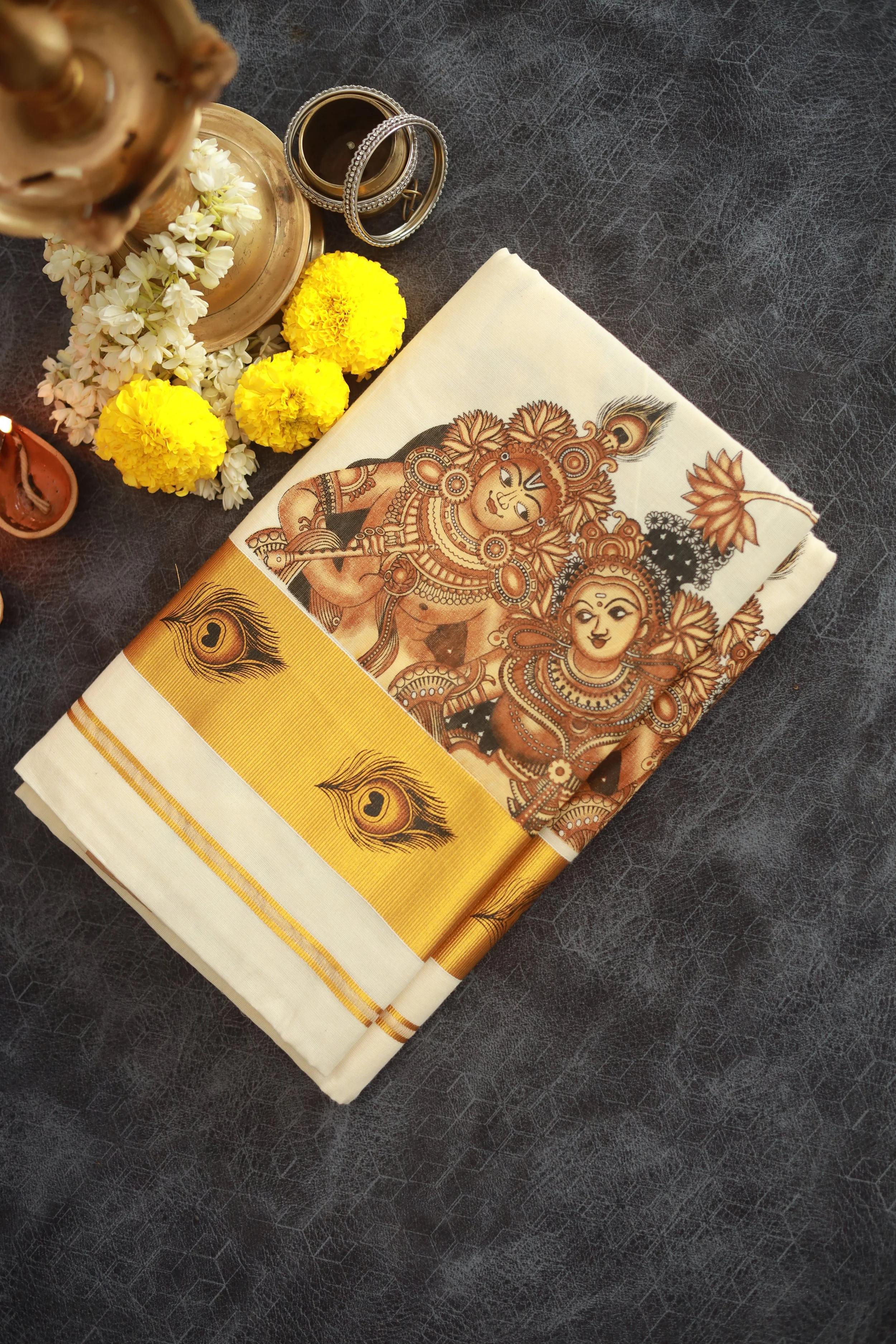 Elegant Kerala Cotton Tissue Saree