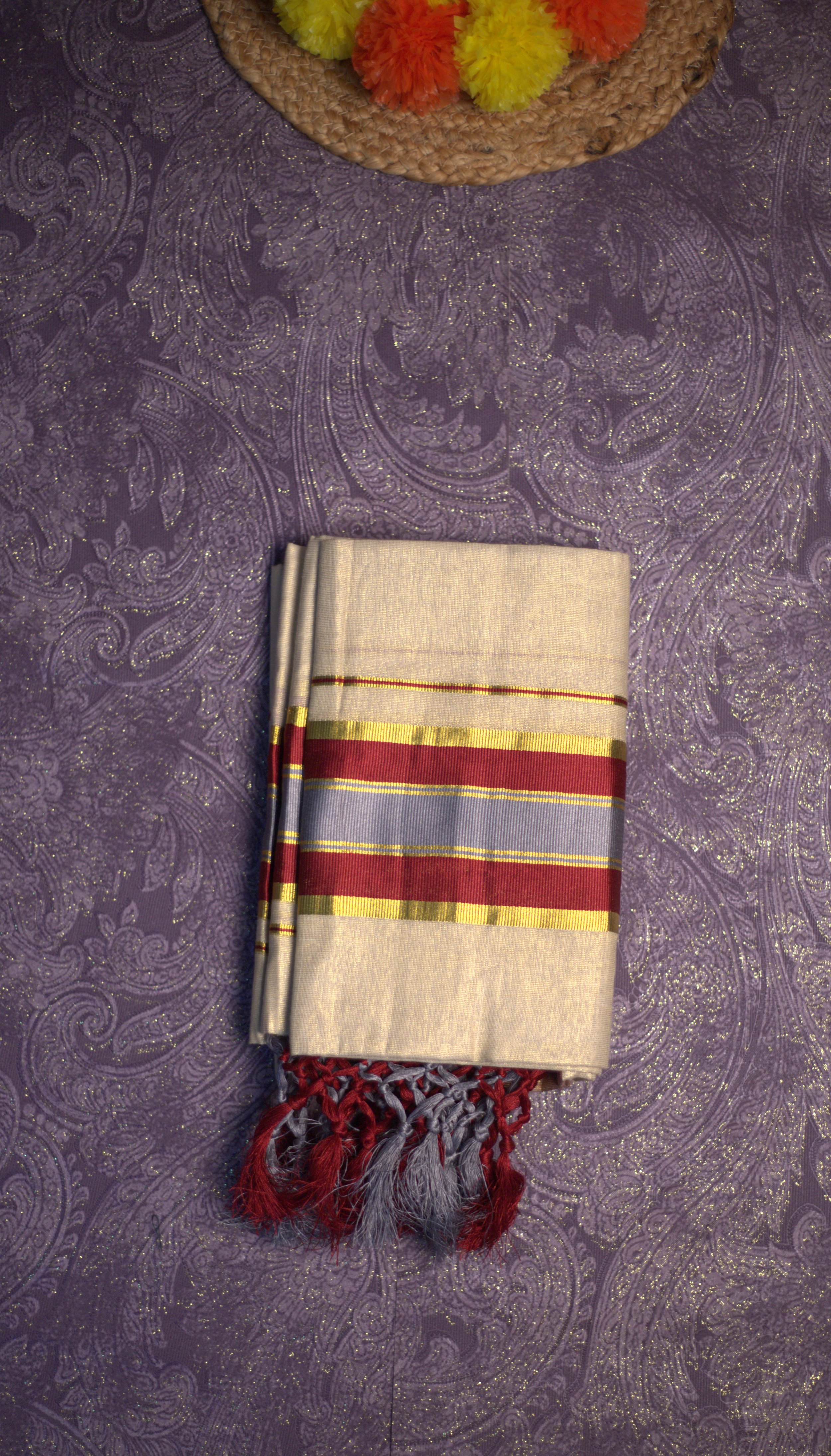 Elegant Cotton Tissue Set Mundu