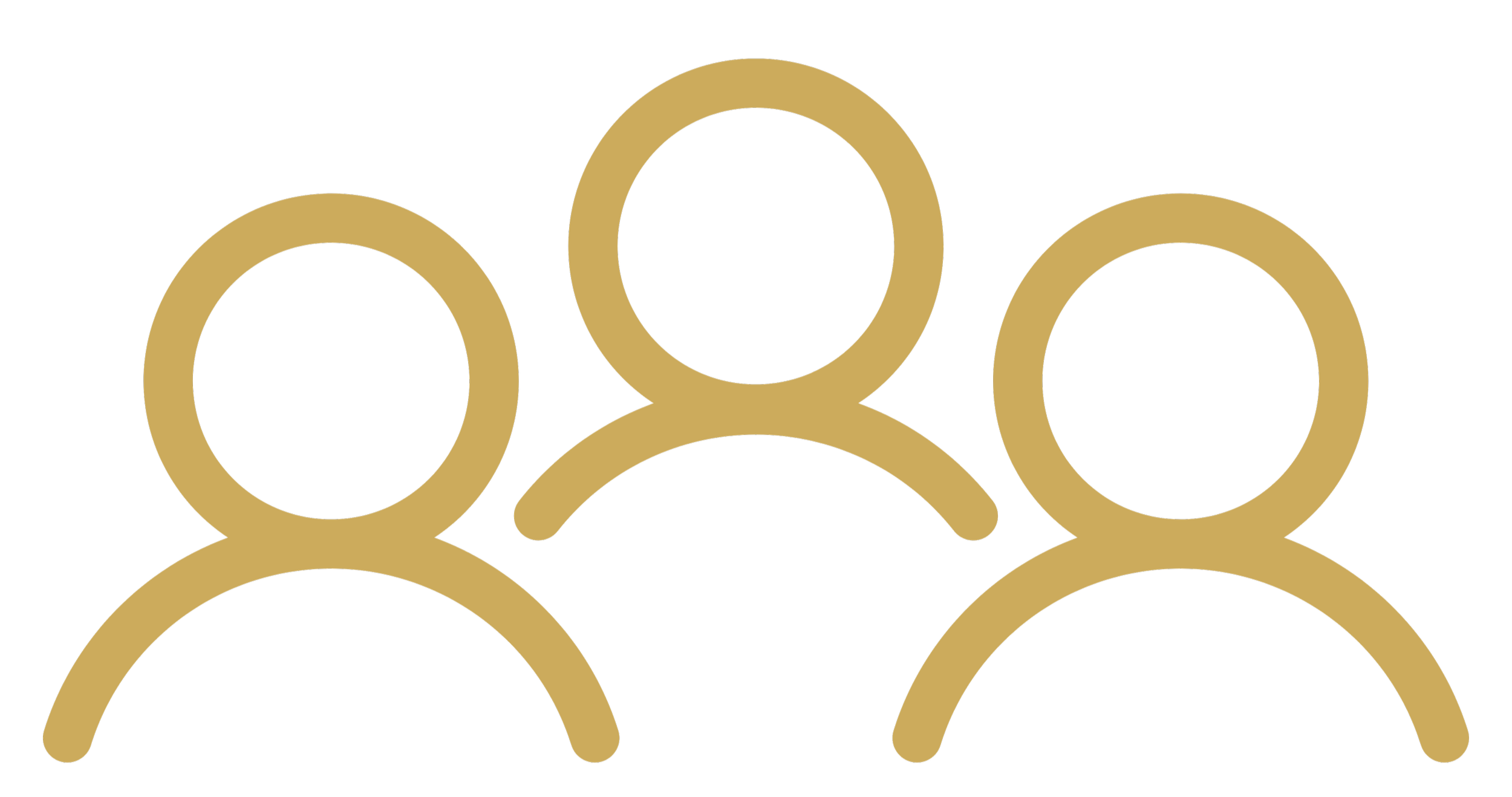 A graphic illustration of a group of gold circles interconnected, forming a network or cluster on a black background.