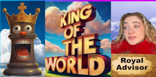 KING OF THE WORLD. Comedy video series. World saved from impulsive King by Royal Assistant.