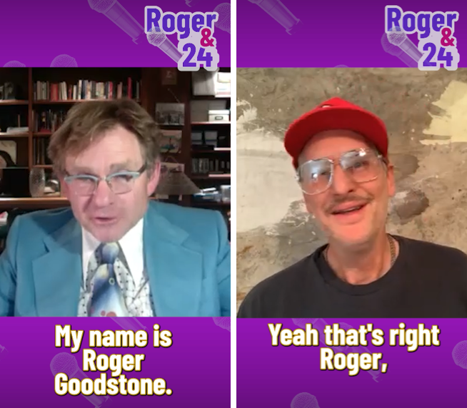 Roger Goodstone (Jim Turner) and 24/7 (Mark Fite) featured in ROGER & 24 comedy video series.