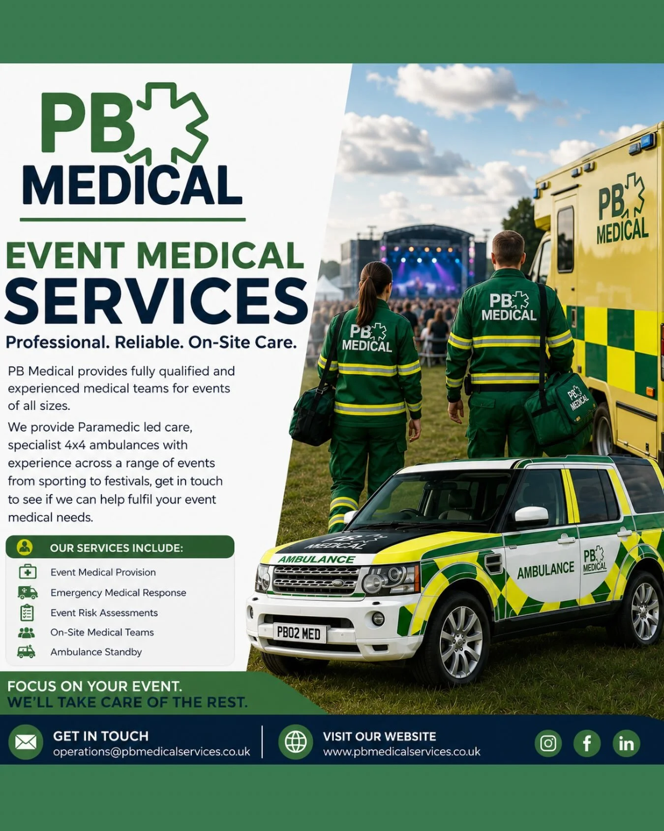 Visit our website or email us today to see if we can help with your event medical requirements. #eventmedicine #eventplanning #eventmedical #paramedic