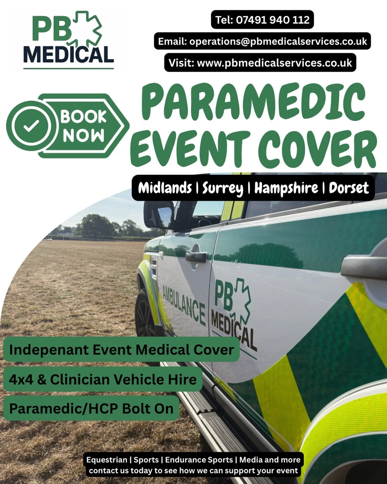 Message us today to see how we can help with all your event medical needs. 

We&rsquo;d appreciate a follow, like or share to help spread our services! 

#eventmedical #eventmedicine #paramedic #event #eventmanagement