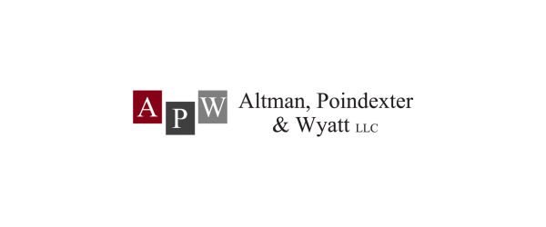 Logo for Altman, Poindexter, and Wyatt LLC with initials A, P, W in colored squares.