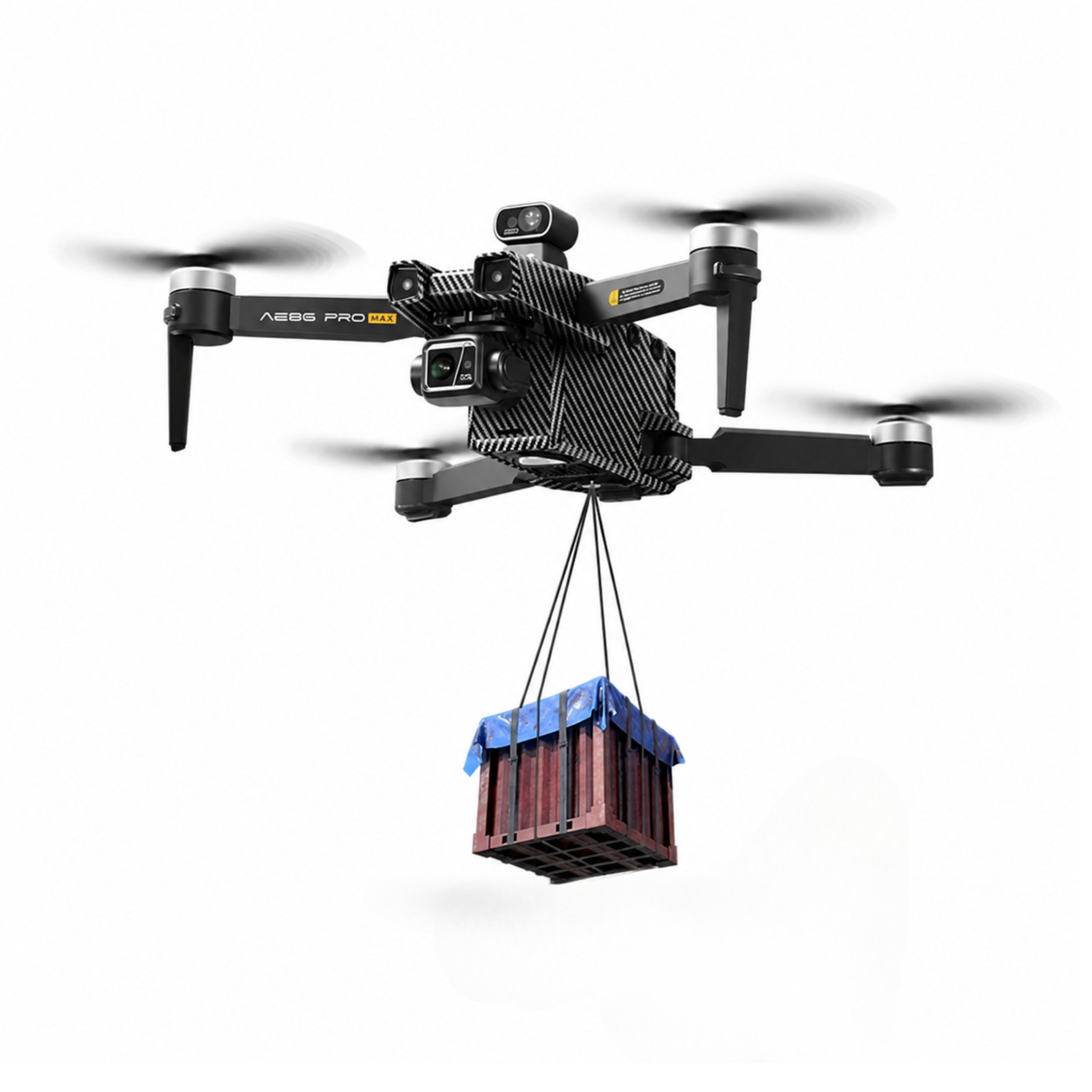 AE86 Pro Plus drone with 3-axis gimbal, obstacle avoidance, GPS return, and 4K camera