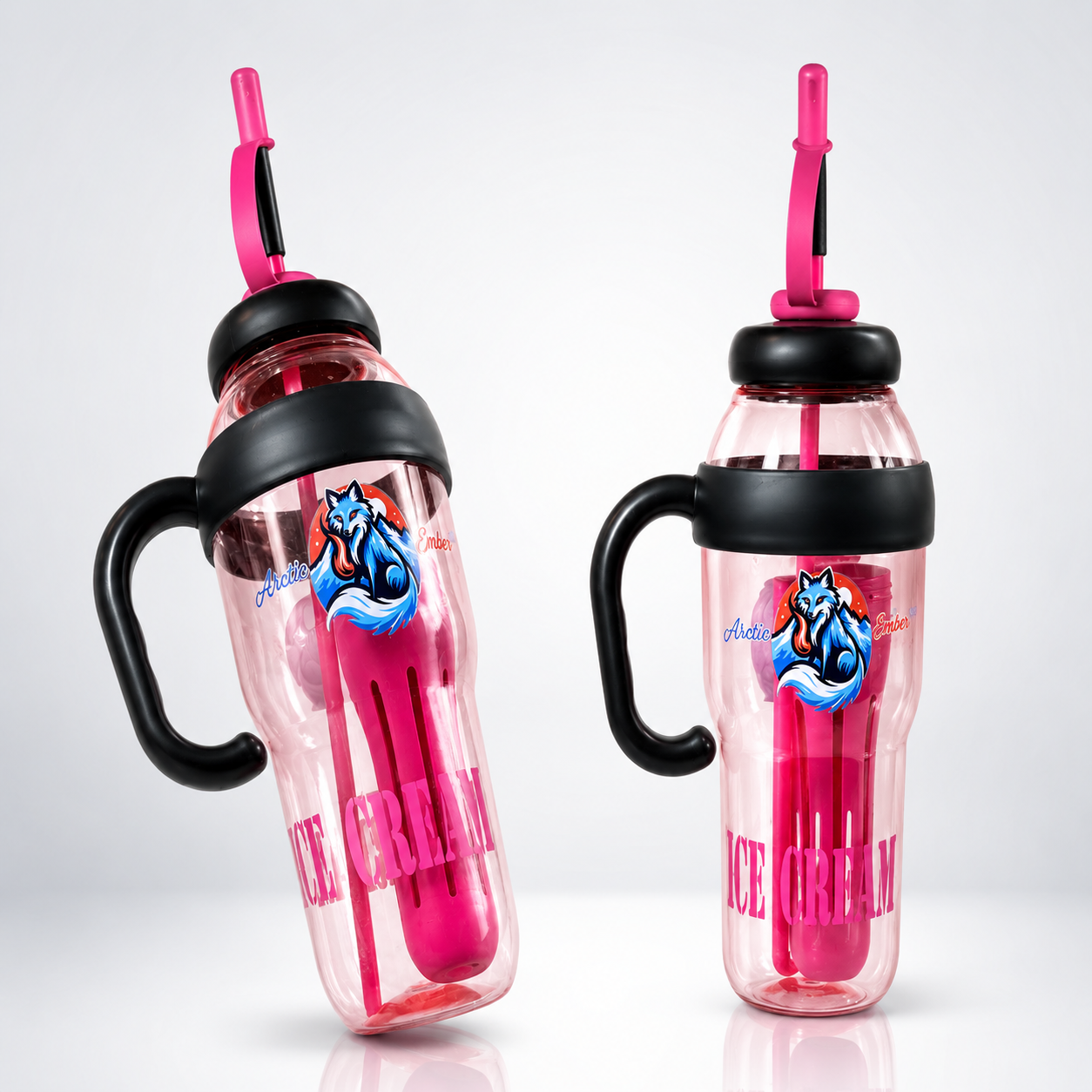 40.5 oz BPA-Free Sports Water Bottle with Built-In Straw and Handle