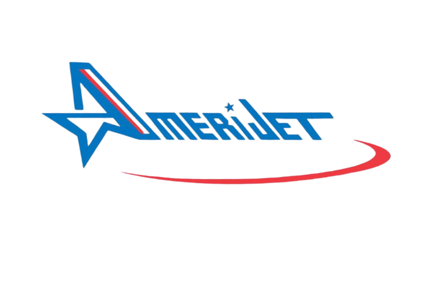 Retro 1980s-inspired logo with a star and arrow design, displaying the text 'Aero Jet' in stylized, blocky letters.