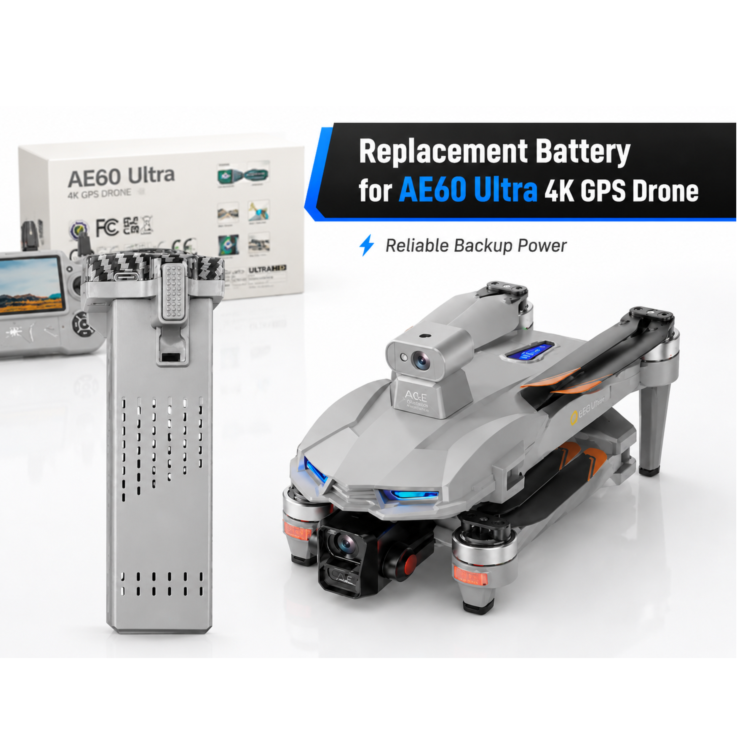 AE60 replacement intelligent flight battery 11.4V 9800mAh for compatible AE60 Ultra drone