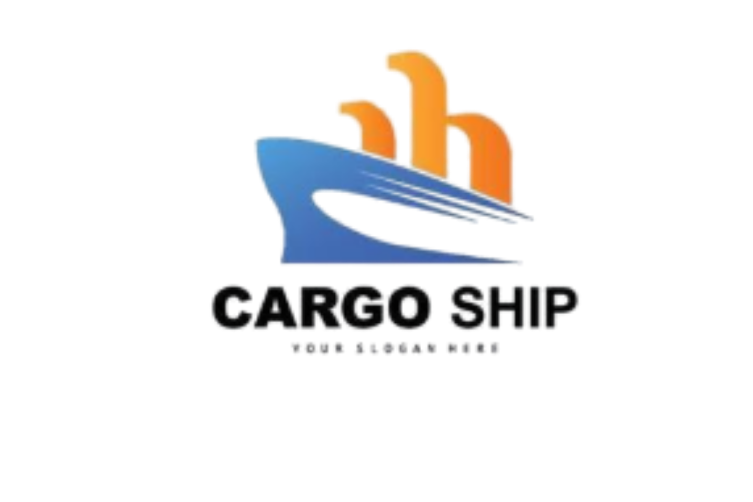 Logo featuring a stylized cargo ship with blue waves and orange containers, with the text 'Cargo Ship' underneath