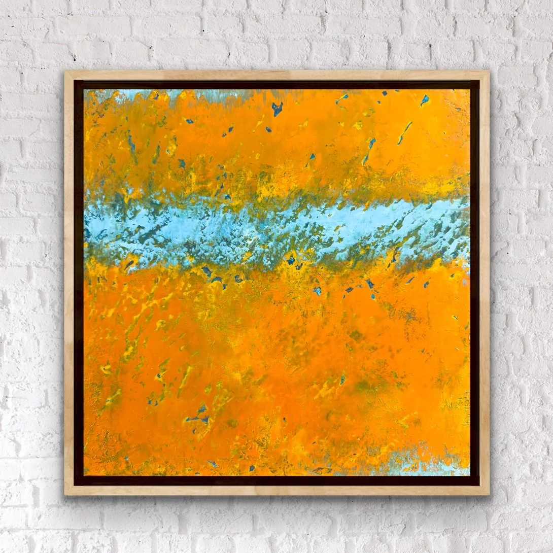 Orange Crush (or Tang): 12" x 12" | Canvas Panel (frame representational) | $89