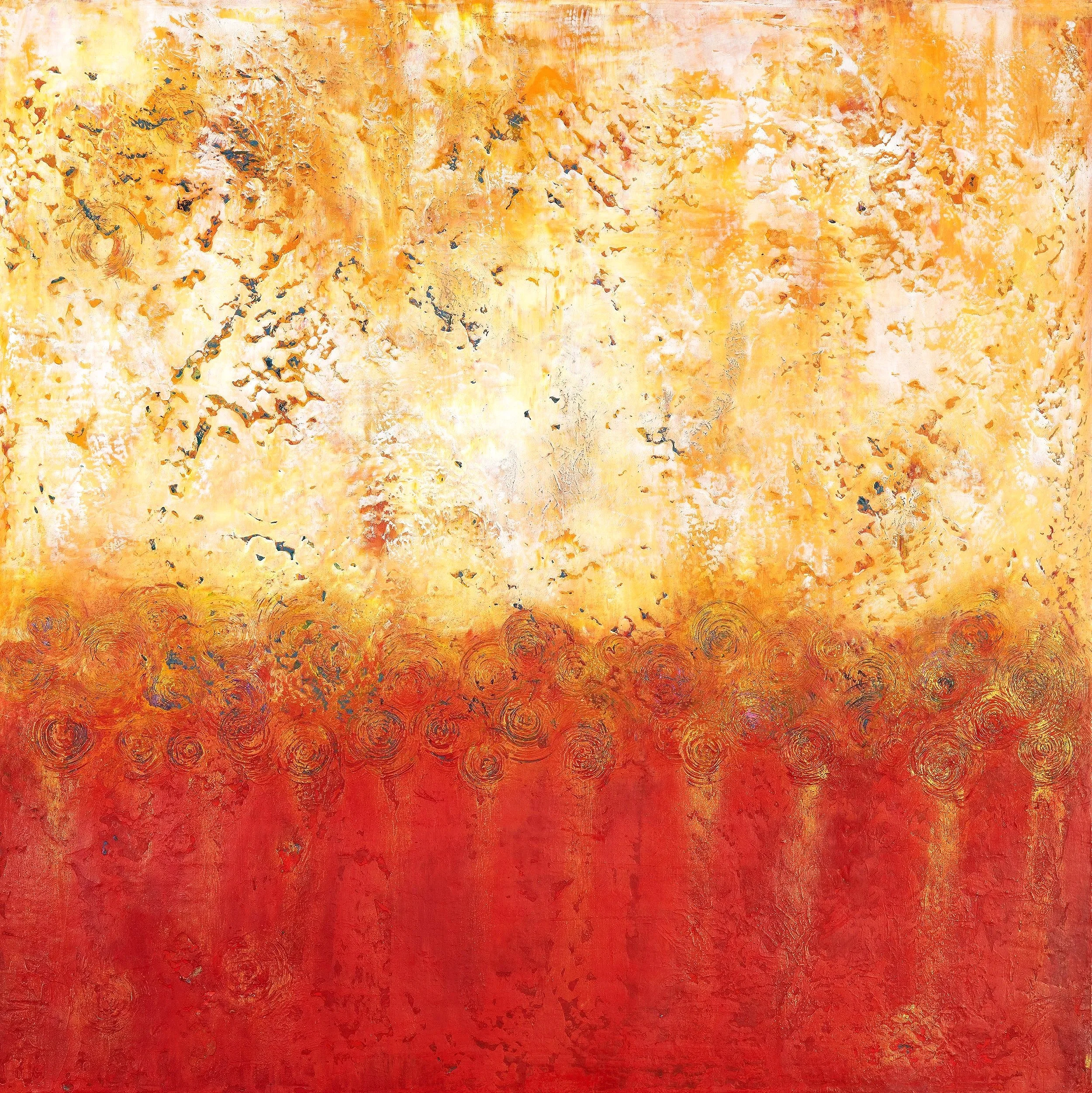 Terra Flora | 24” x 24” | Cradled Panel, Custom Floater Frame | $890