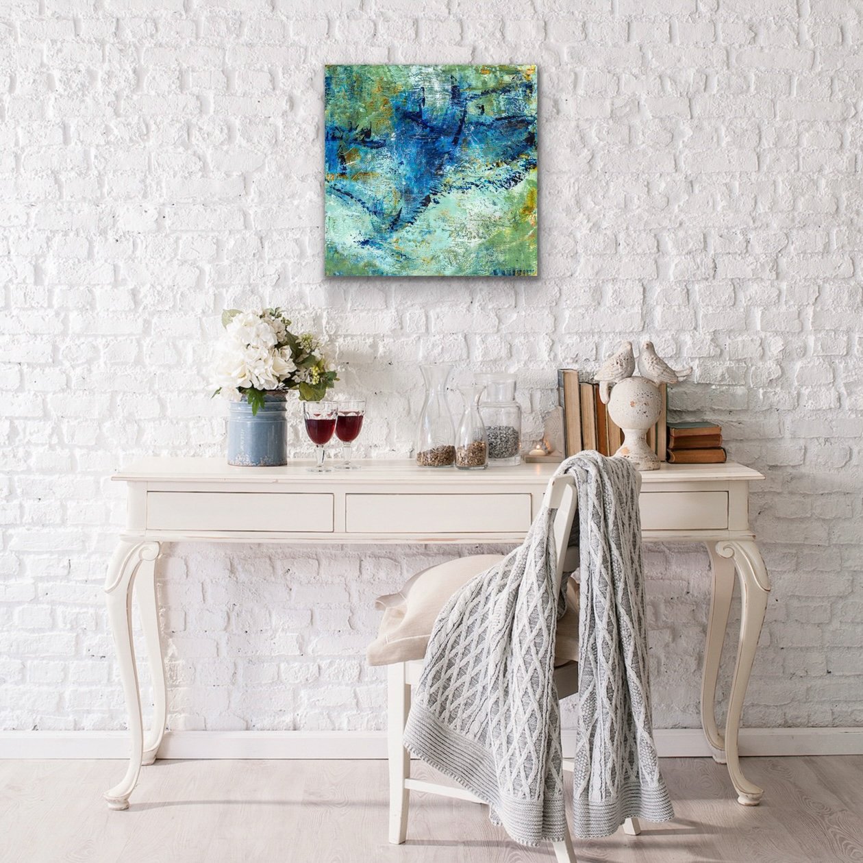 The Space Between | 18” x 18” | Cradled Panel, Painted Edge | $425