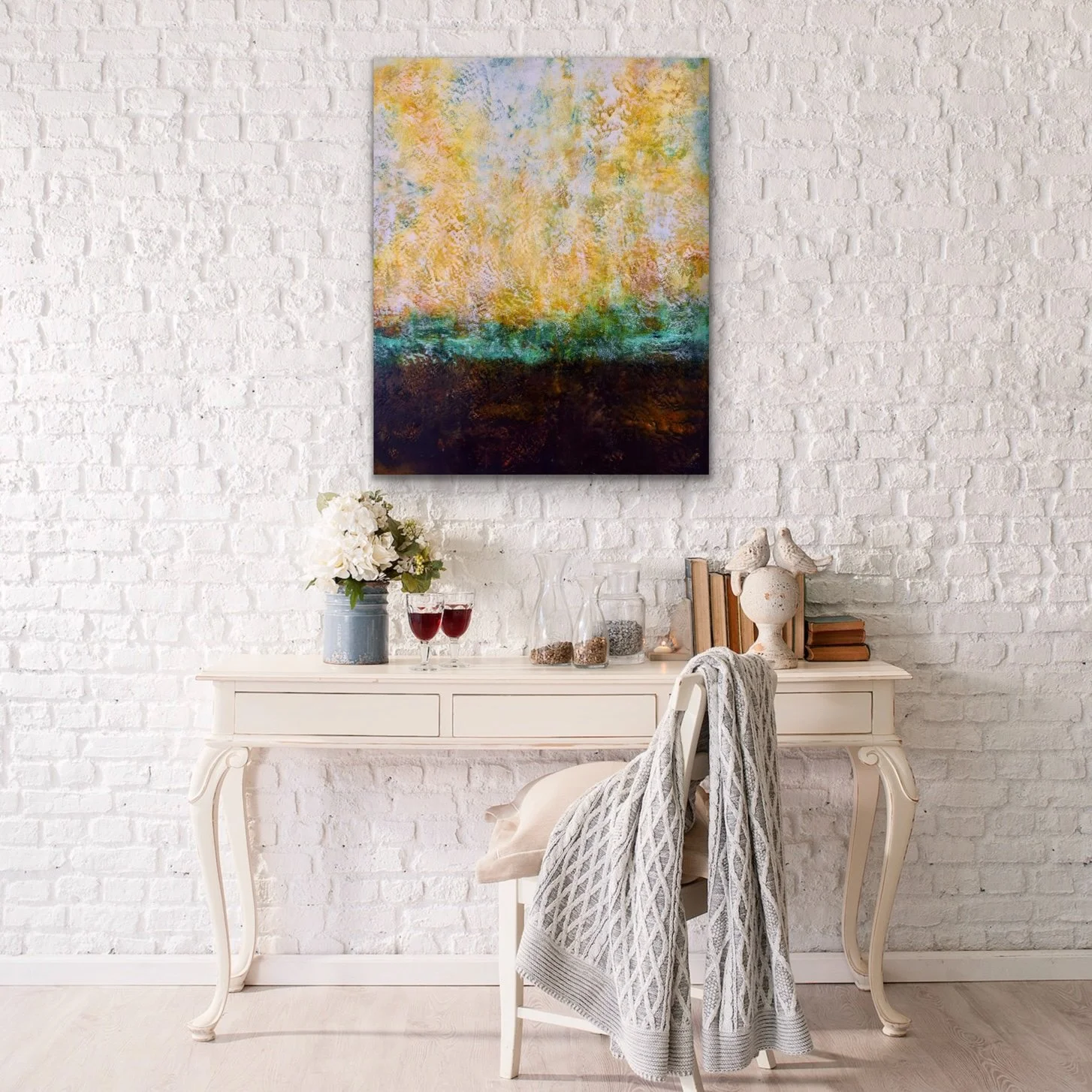 Everything is Energy | 24” x 30” | Cradled Panel, Painted Edge | $875