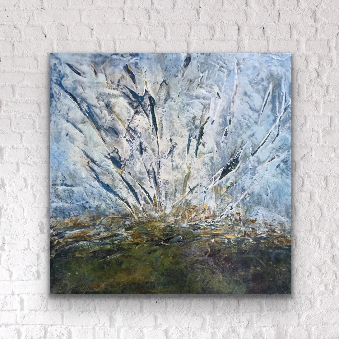 Emergence:  8" x 8", Cradle Panel, 1.5" deep Painted Edges | $124