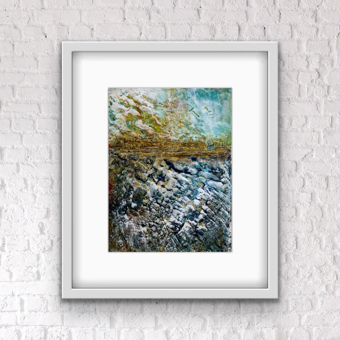 Ebb and Flow: 8" x 10", Mat + Frame | $114